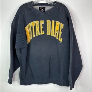 Vintage Galt Crew Notre Dame Navy Blue Sweatshirt Size XL